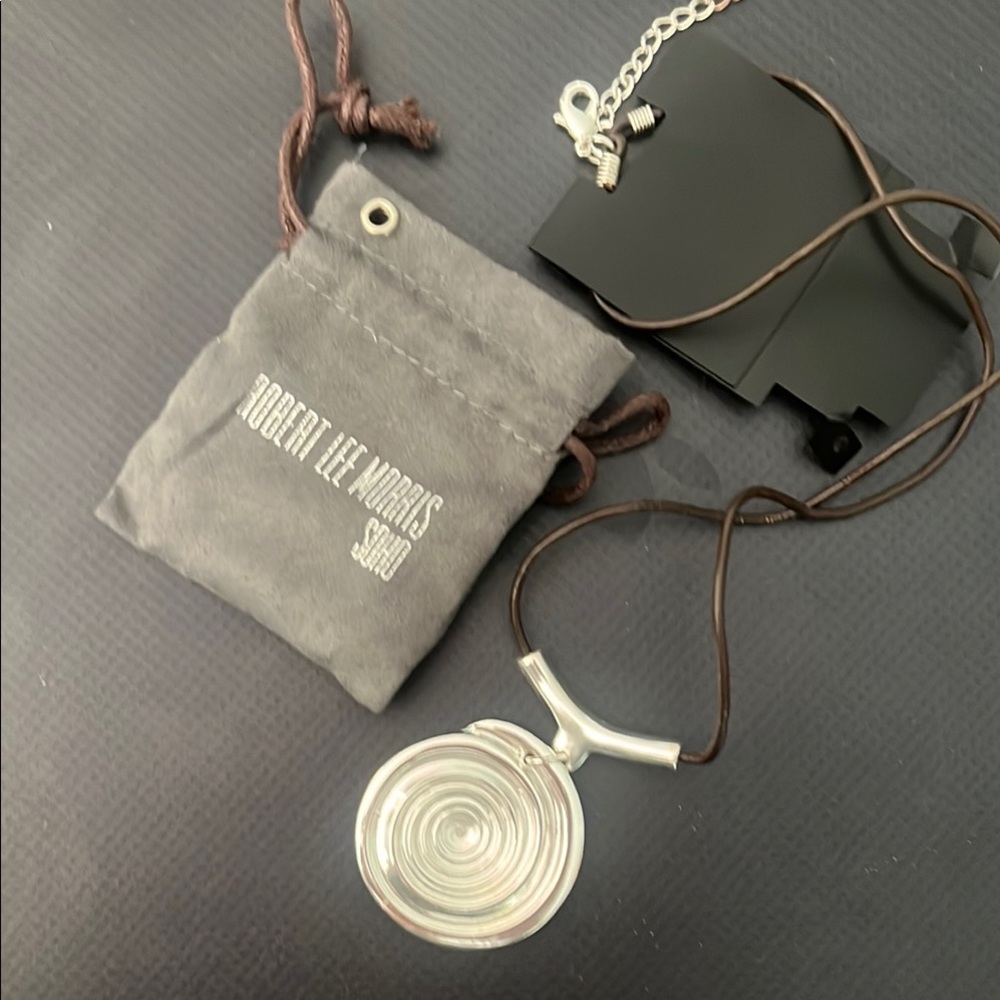 Robert Lee Morris Silver Concentric Circle Necklace